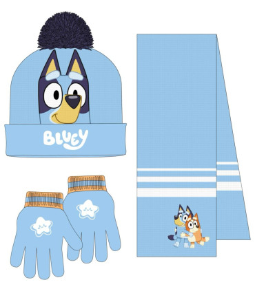 BLUEY CHILDREN'S HAT WITH SCARF AND GLOVES Cerda