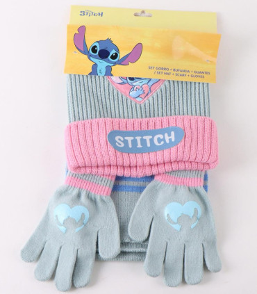 CHILDREN'S HAT WITH SCARF AND GLOVES STITCH GIRL Cerda