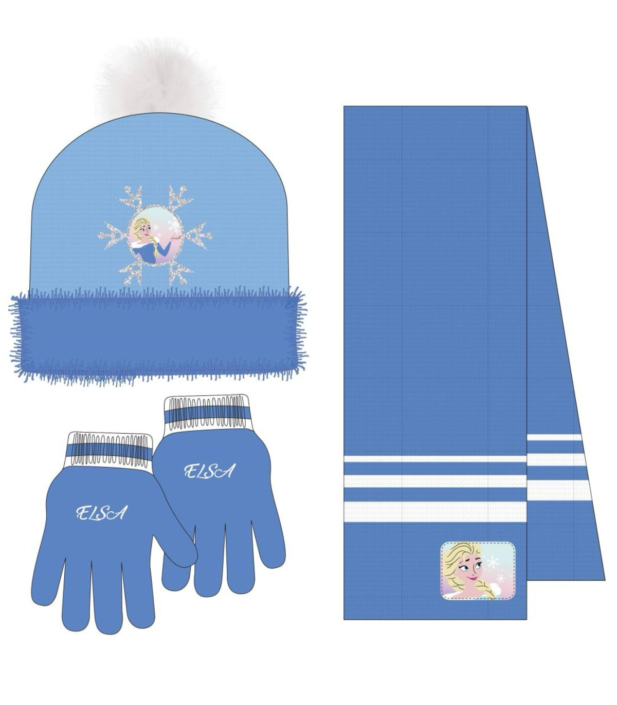 CHILDREN'S HAT WITH SCARF AND GLOVES FROZEN Cerda