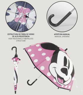 CHILDREN'S UMBRELLA MECHANICAL POLYESTER MINNIE Cerda