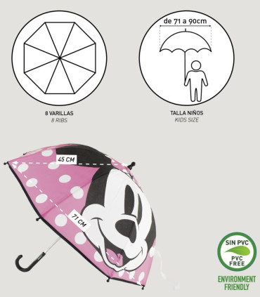 CHILDREN'S UMBRELLA MECHANICAL POLYESTER MINNIE Cerda