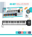 CHILDREN'S SILICONE PIANO 49 KEYS WITH USB