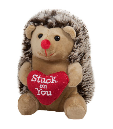 PLUSH HEDGEHOG WITH HEART 2 COLORS 20 CM - Small