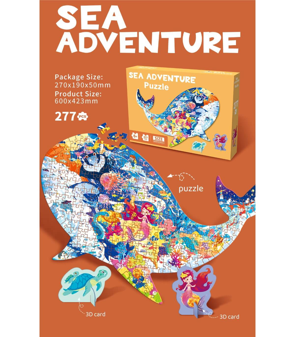 CHILDREN'S PUZZLE FISH 277 PIECES SEA TALE Armtoys