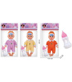 DOLL BABY WITH A BOTTLE IN A BAG 3 COLORS