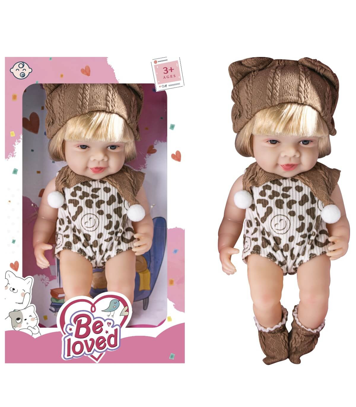 DOLL BE LOVED WITH BROWN CLOTHES Armtoys