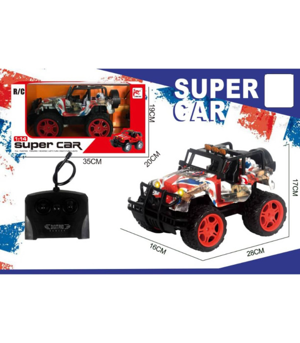 CHILDREN'S LARGE JEEP WITH OPENING DOORS AND REMOTE CONTROL 4 DIRECTIONS Armtoys