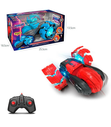 CHILDREN'S STUNT CAR WITH 3 WHEELS, REMOTE CONTROL AND RECHARGEABLE BATTERY Armtoys