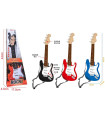 CHILDREN'S SMALL ROCK GUITAR BATTERY-OPERATED 44 CM IN BOX 3 COLORS