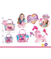 PLUSH PINK POODLE IN A SHINY BAG