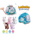 PLUSH WALKING LABUBU IN A SUITCASE ON WHEELS
