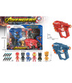 CHILDREN'S GUNS 2 PCS. WITH SOFT BULLETS AND HERO FIGURES