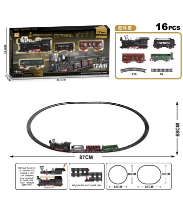 CHILDREN'S SMALL TRAIN WITH TRACKS 16 PARTS Armtoys