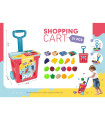 CHILDREN'S SHOPPING BASKET WITH FRUITS 21 PIECES