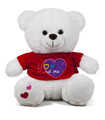 WHITE BEAR WITH HEART 2 TYPES 25 CM