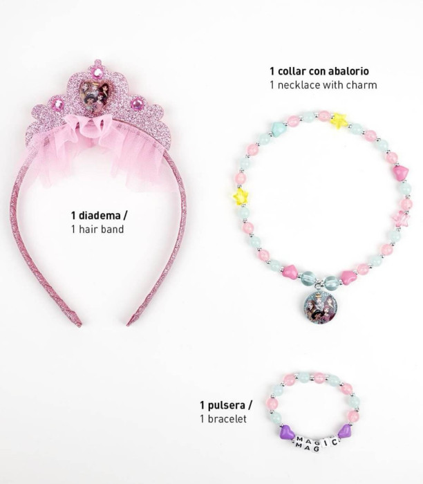 HAIR TIARA WITH NECKLACE AND BRACELET PRINCESS Cerda