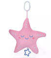 PLUSH BABY MUSIC BOX STAR GLOWING PINK 25 CM