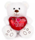 PLUSH BEAR WITH WHITE HEART 24 CM Amek toys