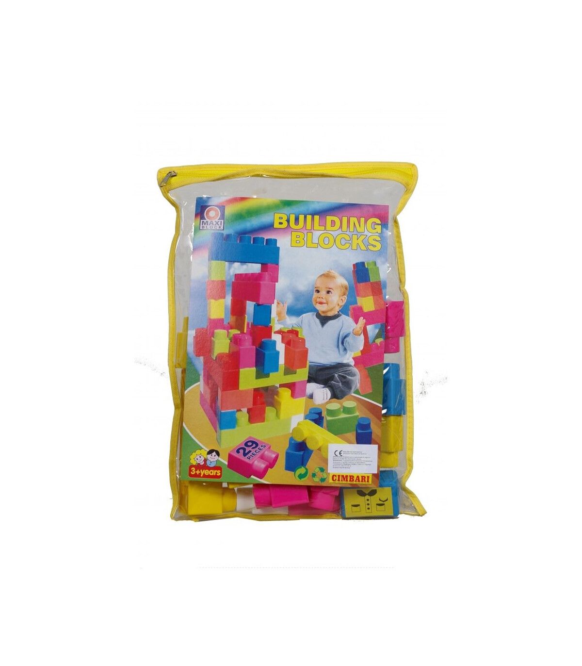 CONSTRUCTOR 29 PARTS IN CIMBARI ENVELOPE - BUILDING BLOCKS, SORTERS AND RINGS