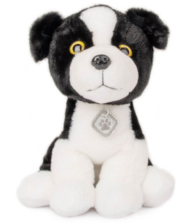 PLUSH DOG WITH MEDALLION 35 CM BLACK/BROWN Amek toys