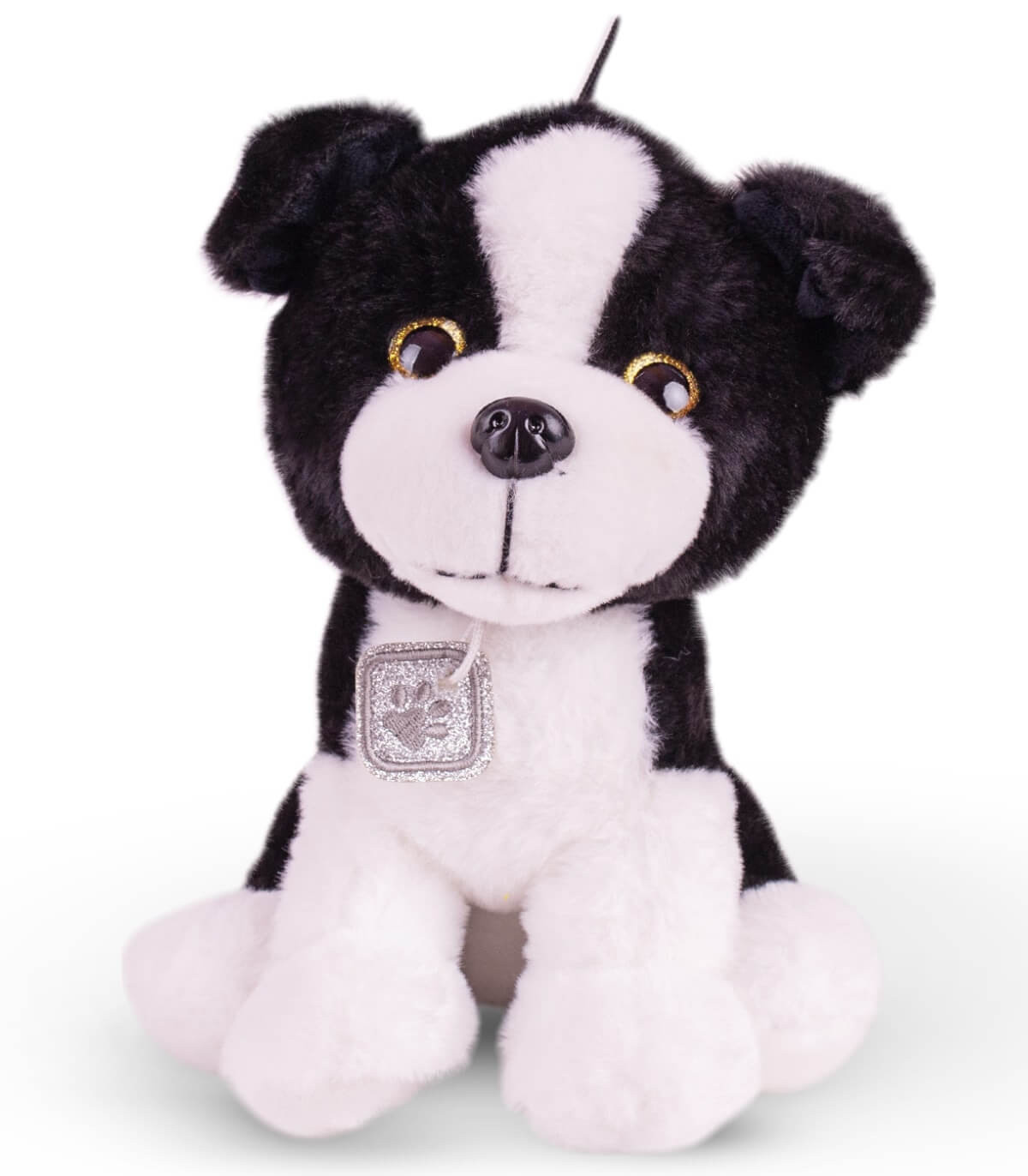 PLUSH DOG WITH MEDALLION 26 CM BLACK/BROWN Amek toys