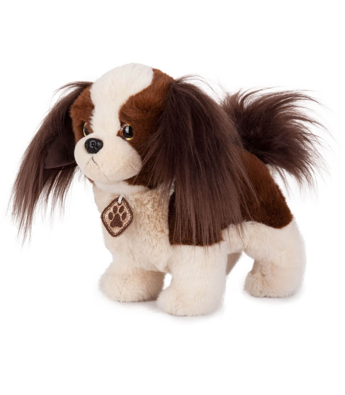 BROWN PLUSH DOG 19 CM Amek toys