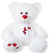 PLUSH BEAR WITH LOVE SCARF 80 CM 2 COLORS Amek toys