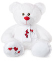 PLUSH BEAR WITH LOVE SCARF 80 CM 2 COLORS