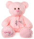 PLUSH BEAR WITH LOVE SCARF 80 CM 2 COLORS Amek toys
