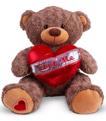 PLUSH BEAR WITH HEART 2 COLORS 60 CM Amek toys