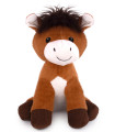 PLUSH DONKEY 45 CM BROWN