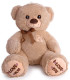 PLUSH BEAR MELANGE 60 CM GRAY/BROWN Amek toys
