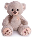 PLUSH BEAR MELANGE 60 CM GRAY/BROWN