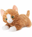 PLUSH LYING CAT WITH SOUND 50 CM ORANGE/GRAY