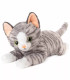 PLUSH LYING CAT WITH SOUND 50 CM ORANGE/GRAY Amek toys