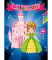 COLORING BOOK PRINCESSES COLOR FUN 64 PAGES 8 TYPES