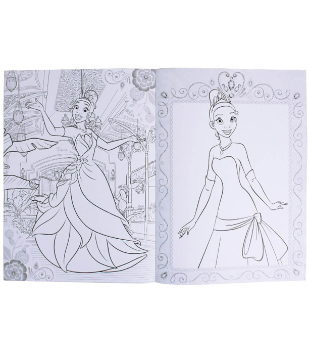 DISNEY PRINCESS COLORING BOOK 24 PAGES + 1000 DIAMOND STICKERS 4 TYPES Europrice