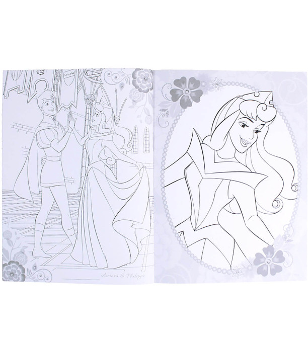 DISNEY PRINCESS COLORING BOOK 24 PAGES + 1000 DIAMOND STICKERS 4 TYPES Europrice