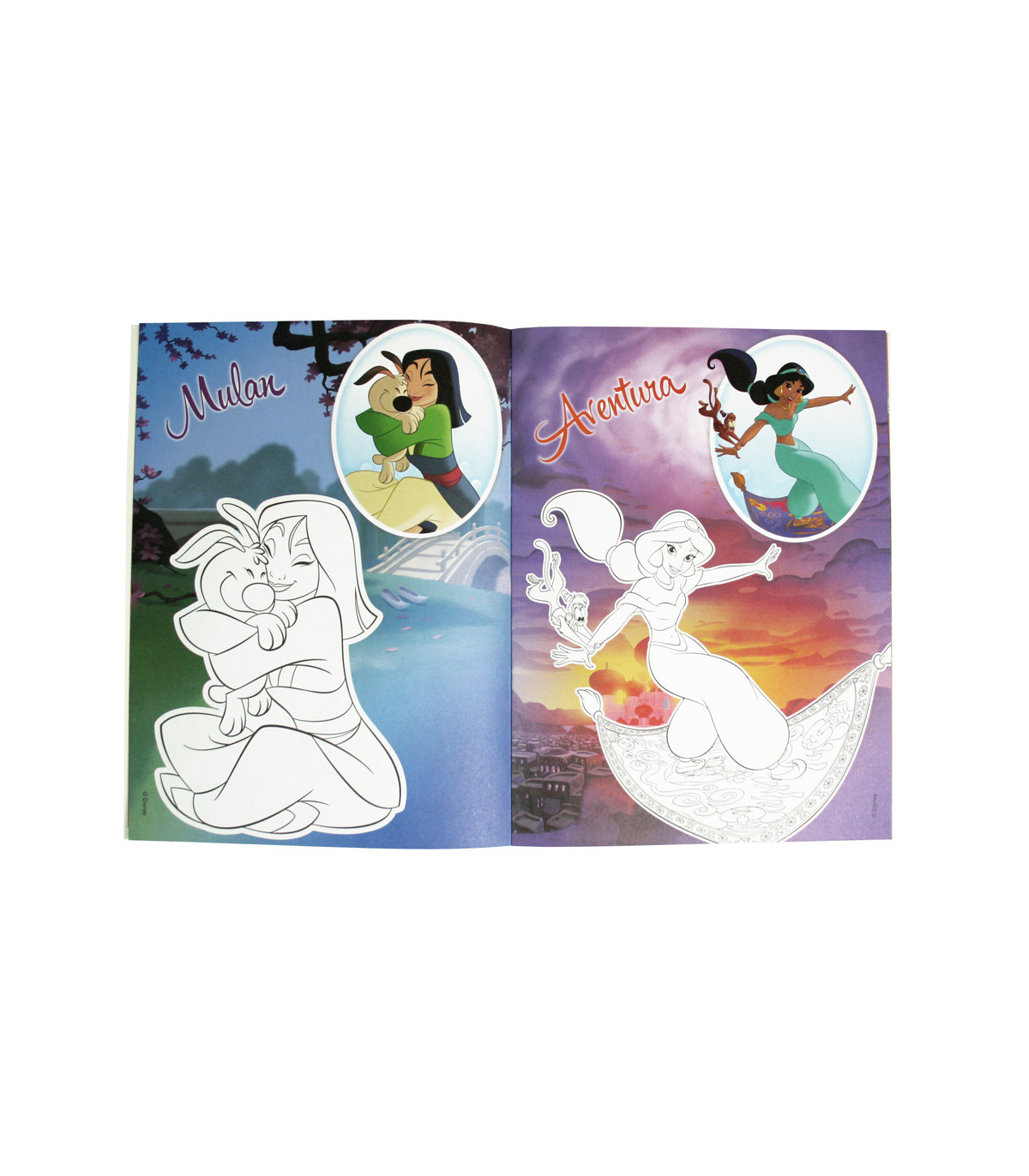 DISNEY PRINCESS COLORING BOOK 16 PAGES + 3 TYPES OF STICKERS Europrice