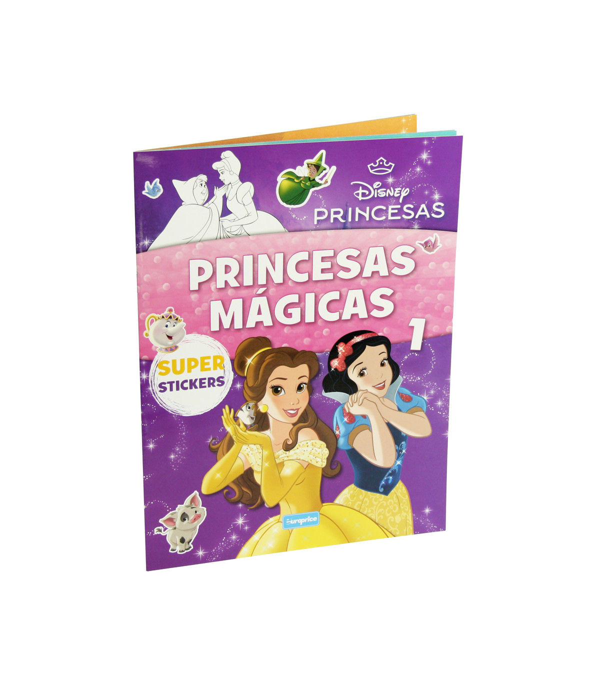 DISNEY PRINCESS COLORING BOOK 16 PAGES + 3 TYPES OF STICKERS Europrice