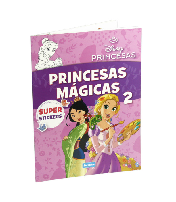 DISNEY PRINCESS COLORING BOOK 16 PAGES + 3 TYPES OF STICKERS Europrice