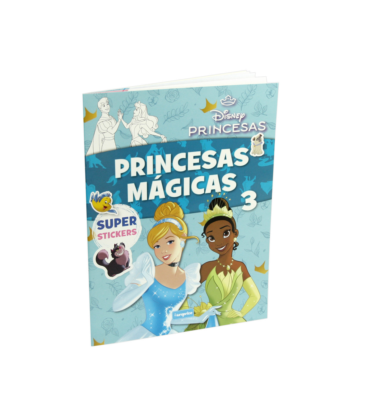 DISNEY PRINCESS COLORING BOOK 16 PAGES + 3 TYPES OF STICKERS Europrice