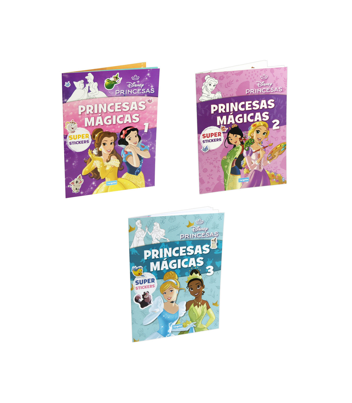 DISNEY PRINCESS COLORING BOOK 16 PAGES + 3 TYPES OF STICKERS Europrice