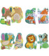 CHILDREN'S PUZZLE 4 IN 1 WITH LARGE PIECES + COLORING BOOK 4 TYPES Europrice