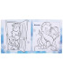 DISNEY COLORING BOOK 24 PAGES + 45 METALLIC STICKERS 3 TYPES Europrice