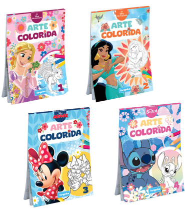 NOTEBOOK COLORING BOOK DISNEY ARTE COLORIDA 64 PAGES 4 TYPES Europrice