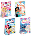 NOTEBOOK COLORING BOOK DISNEY ARTE COLORIDA 64 PAGES 4 TYPES