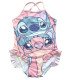 KIDS' ONE-PIECE SWIMSUIT STITCH PINK 5-12 YEARS. Cerda