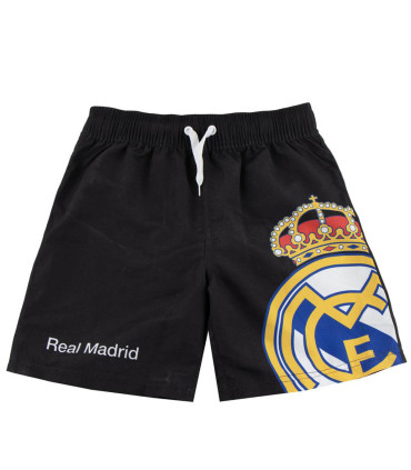 CHILDREN'S SWIM SHORTS REAL MADRID BLACK 6-14 YEARS. Cerda