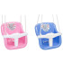 CHILDREN'S SWING WITH ANIMALS PINK/BLUE Bamsic